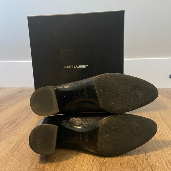 AUTHENTIC Saint Laurent black Loulou 50 ankle bootie boots in size 7.5 - Picture 11 of 16